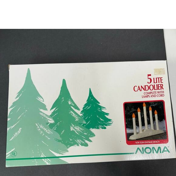 Vtg. NOMA 5 Light Christmas Holiday‎ Window Candelabra with Original Box 1989 - Picture 3 of 6